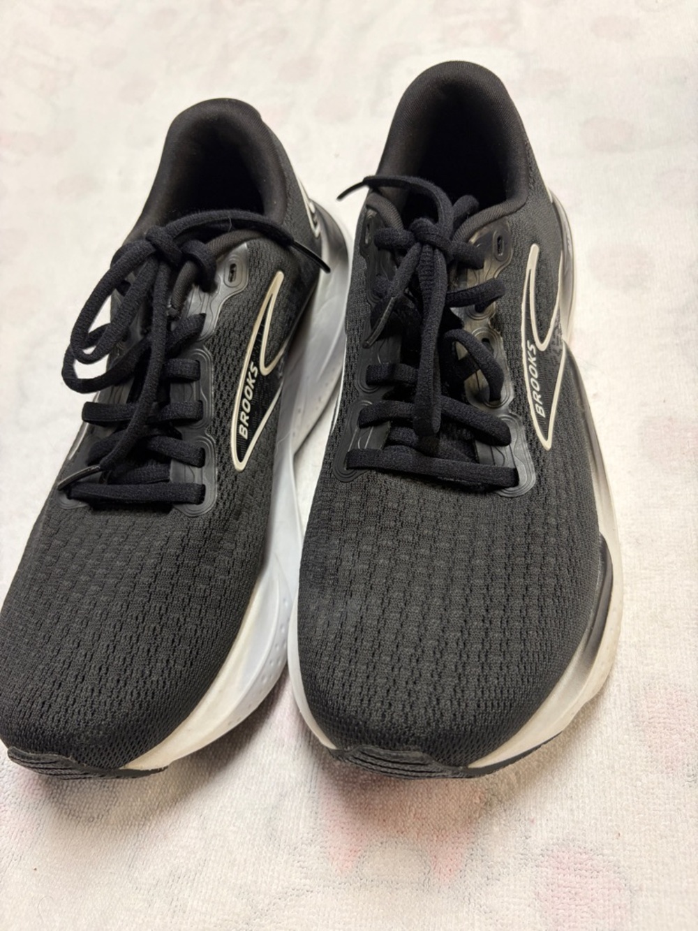 Brooks Black and White Running Shoes